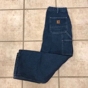 Carhartt dunagree fit blue jeans